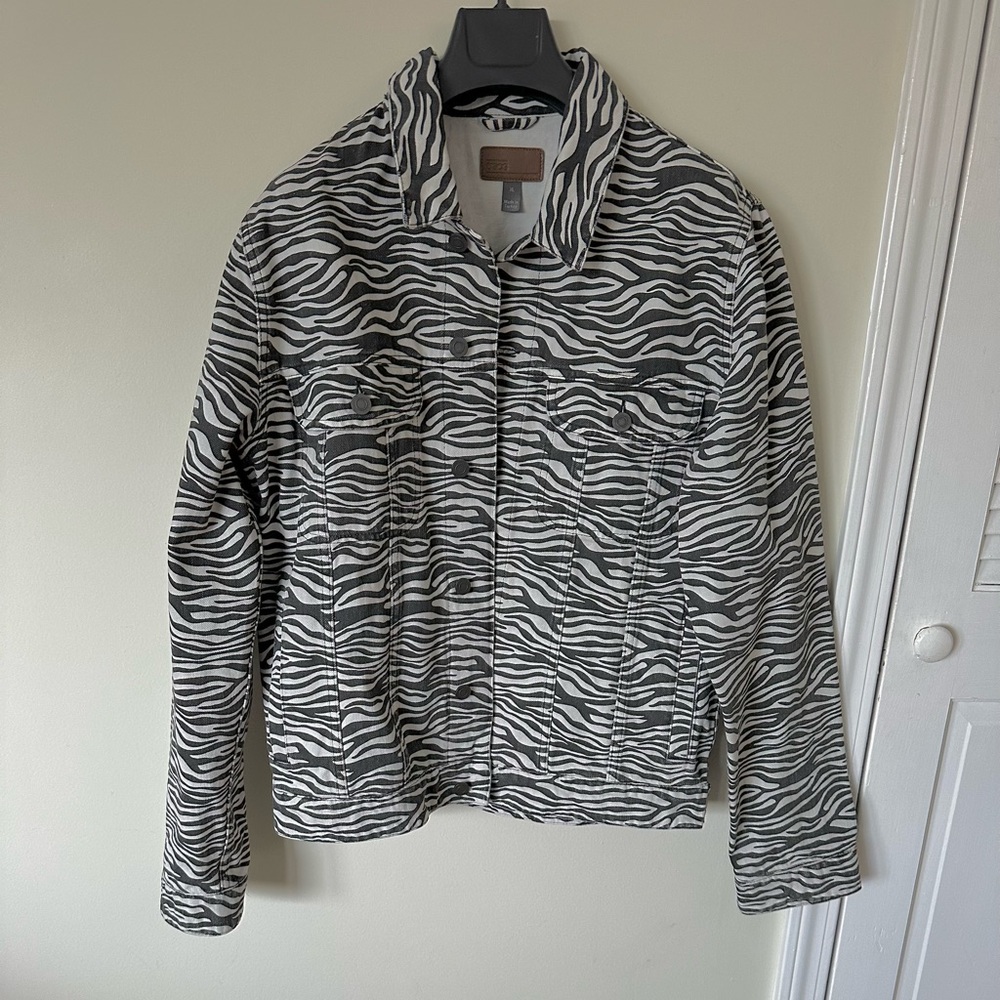 Zebra Denim Jacket XL